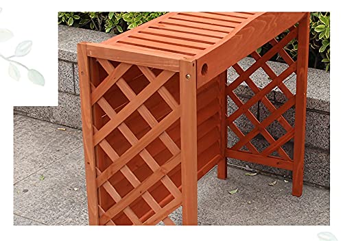 Wooden Air Conditioner Cover Air Conditioner Cover Flower Stand Outdoor Wooden Air Conditioning Rack