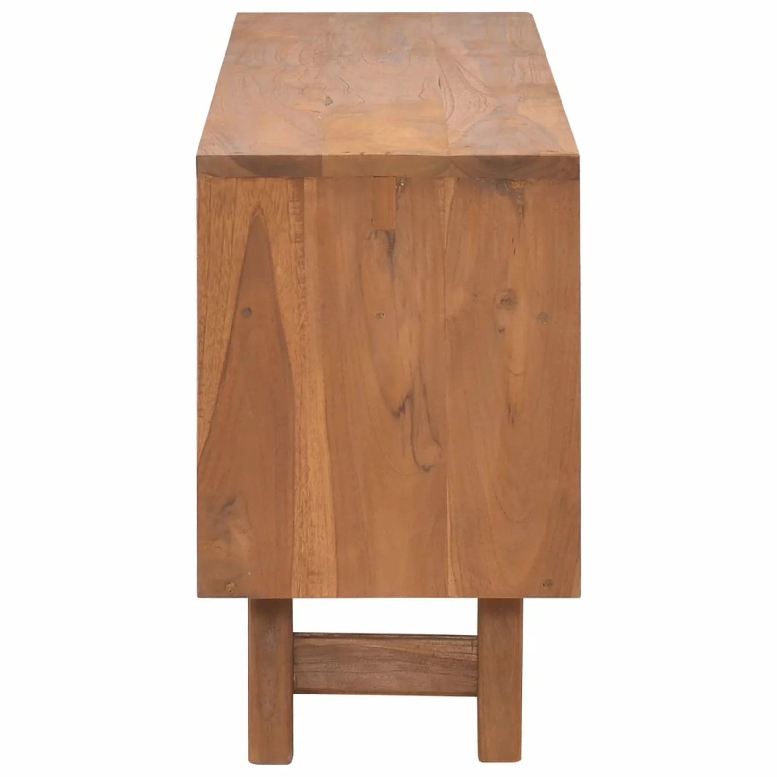 Walmeck TV Cabinet 43.3"x11.8"x19.7" Solid Teak Wood