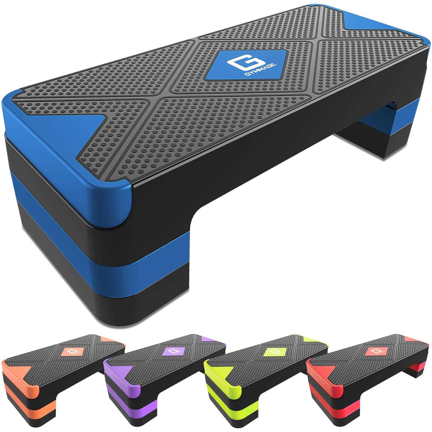 GYMMAGE Aerobic Exercise Step Adjustable Aerobic Stepper for Exercise Workout Step Platform for Step Up - Sports Supplies Online Store