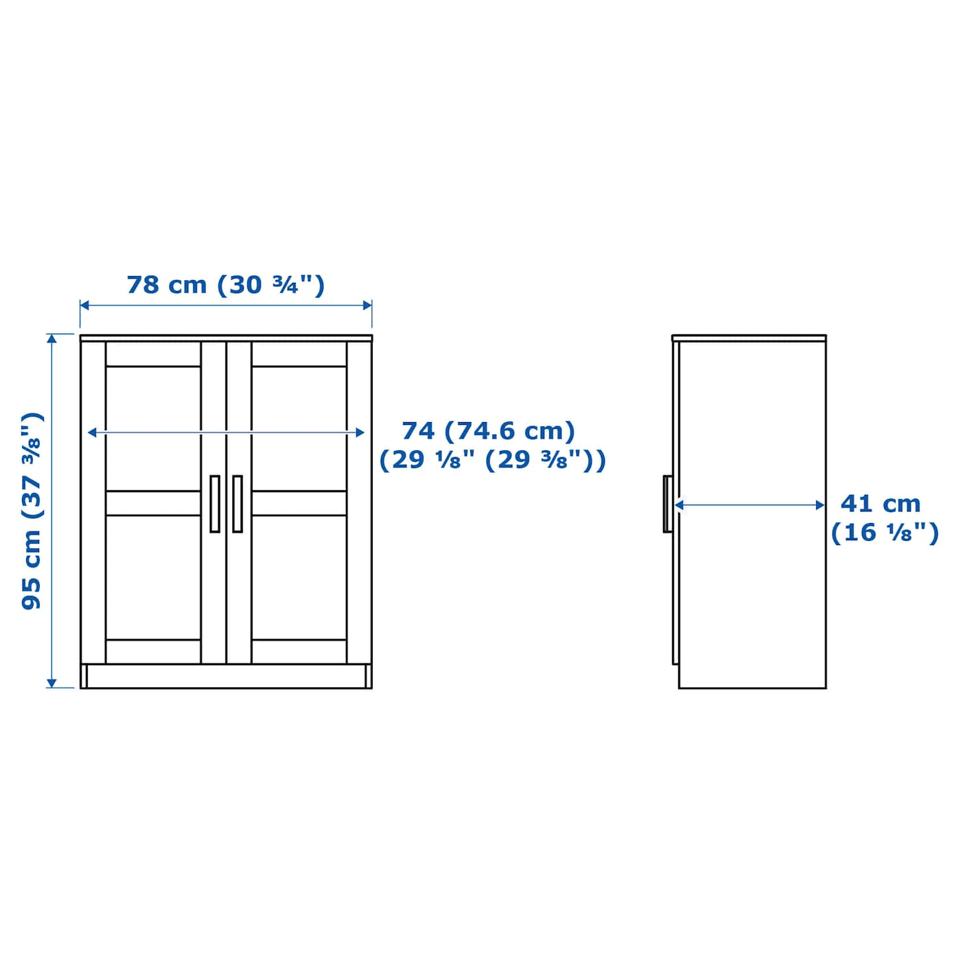 IKEA - BRIMNES Cabinet with Doors, Black, 30 3/4x37 3/8