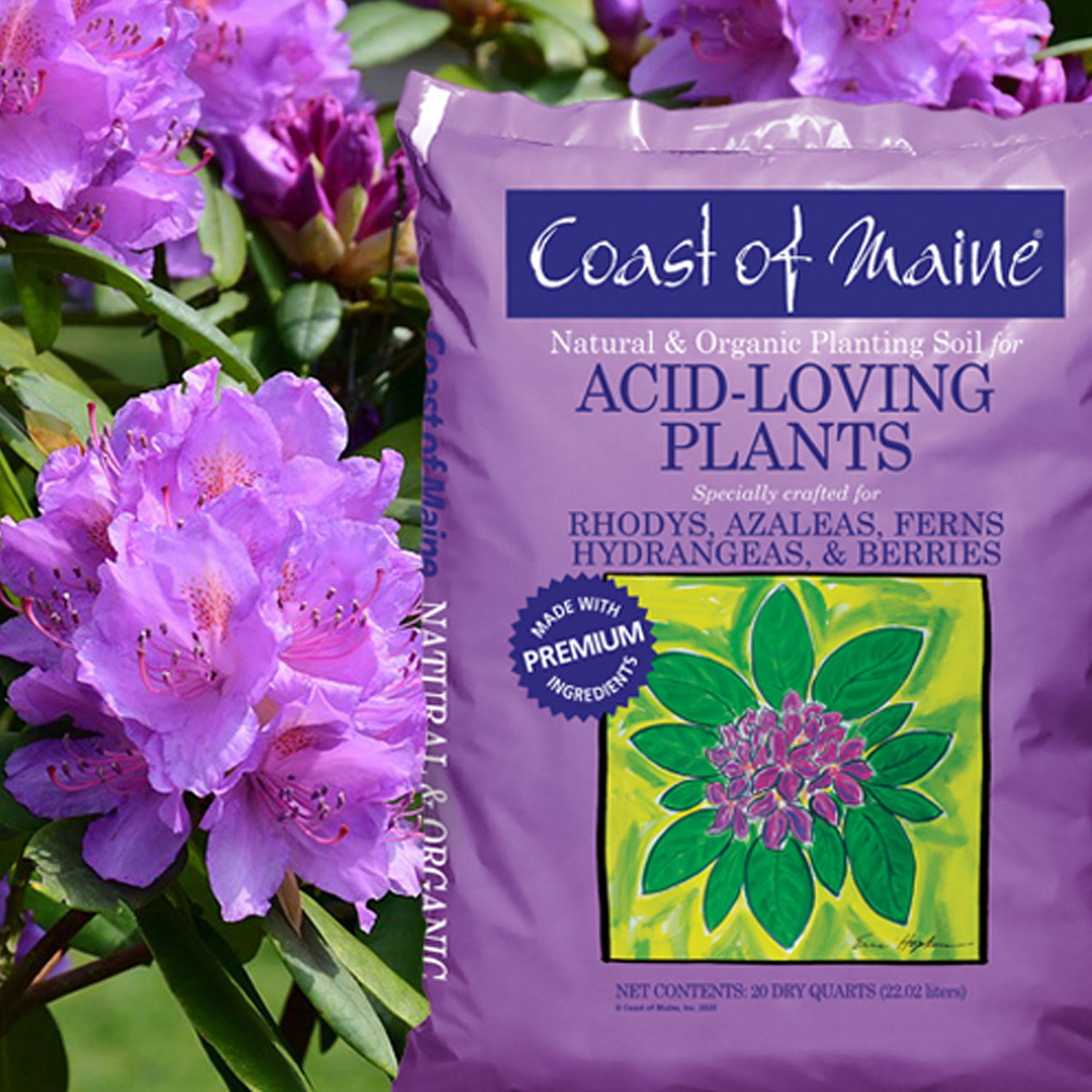 Coast of Maine Potting Soil for Acid Loving Plants, 20 Quart Bag (10 Pack)