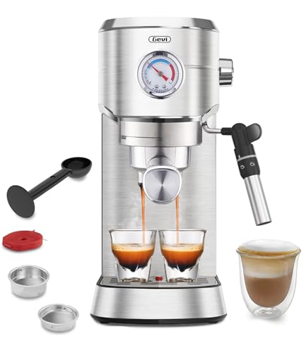 Gevi Espresso Expresso Machine 20 Bar with Auto Milk Frother, Professional Espresso Maker with Steam Wand