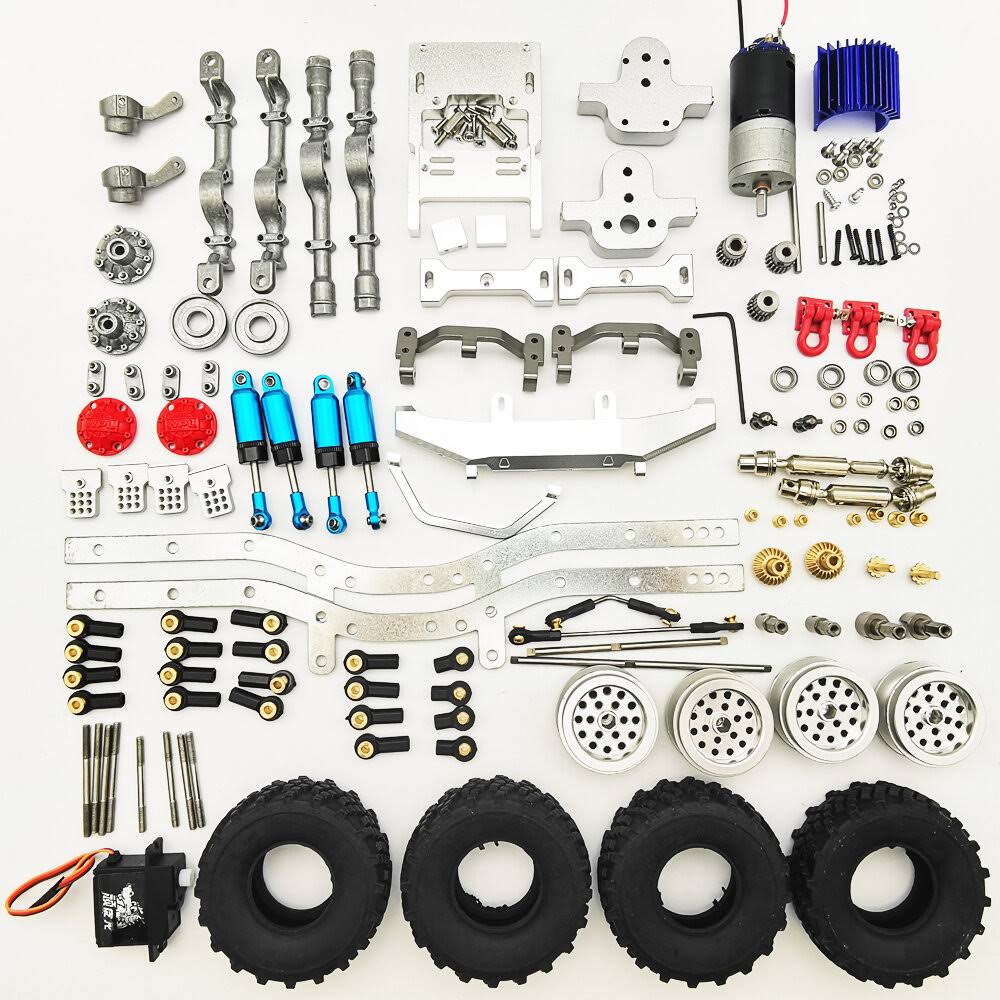 Banggood 1/16 4WD Upgraded Metal RC Car Chassis Unassembled Kit for Off-Road Truck Vehicles DIY Parts