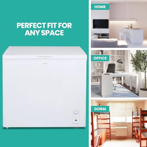 Koolatron Deep Freezer - Chest Freezer, 1 Wire Basket, Garage Ready, Meat Storage, Front Drain, Congelador For Home, Apartment, Basement, Dorm