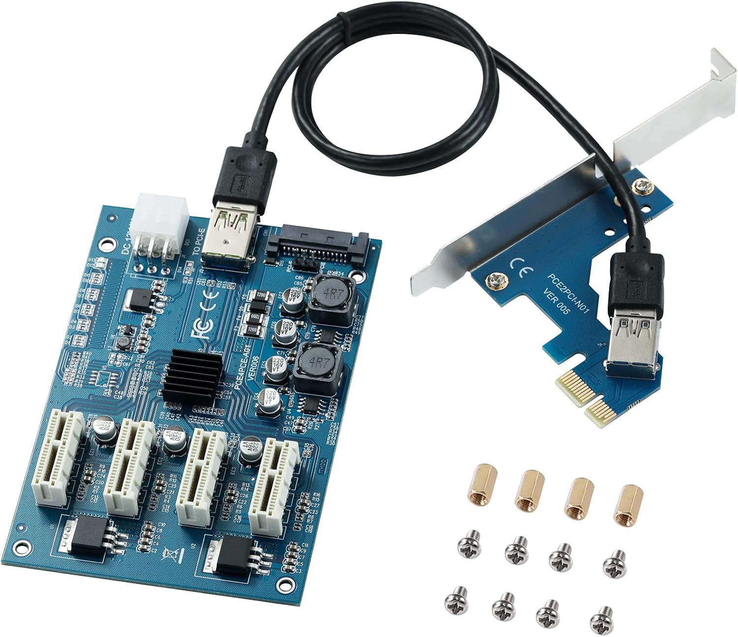 MZHOU PCI-E 1X to 16X Riser Card