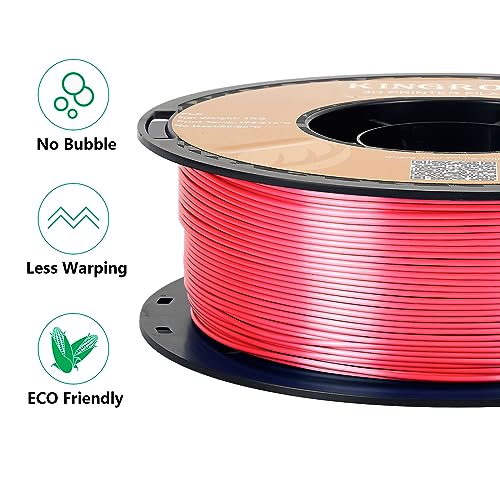 Kingroon Silk PLA Bundle 3D Printer Filament, Dimensional Accuracy +/- 0.03 mm, 10 kg Spool(22lbs)