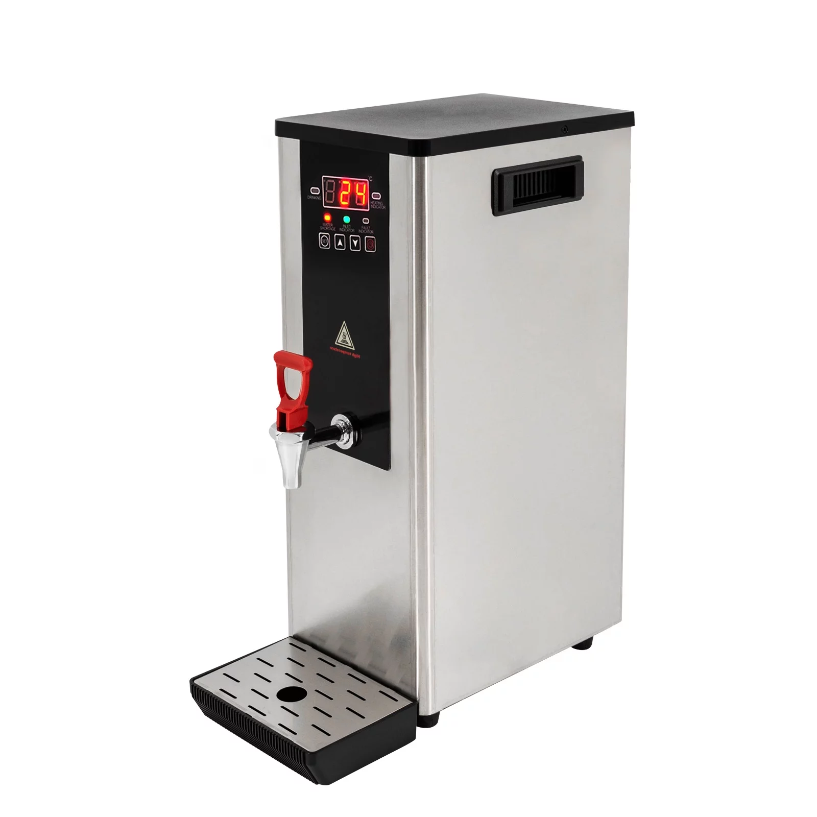 Commercial Hot Water Dispenser, 2.4KW Electric Water Boiler Dispenser 10L Full-Automatic Boiling Water Machine with LCD Display for Tea Coffee Shop