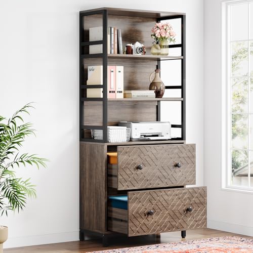 Tribesigns 2-Drawer File Cabinet, Vertical Lateral Filling Cabinet for Letter Size/A4 Size