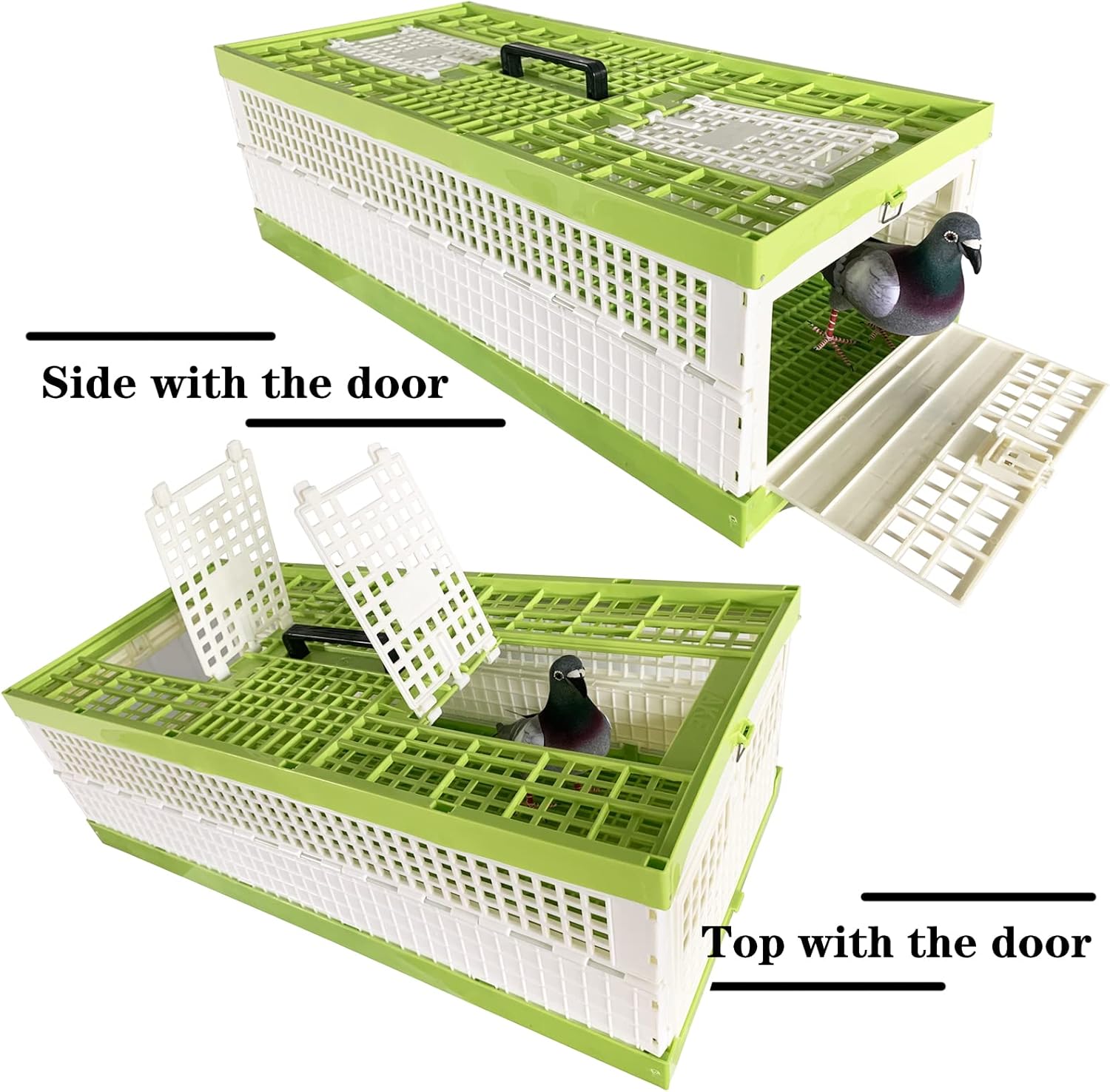 Plastic Folding Pigeon Cage Training Flying Cage Transport Cage 32in for Racing Pigeon