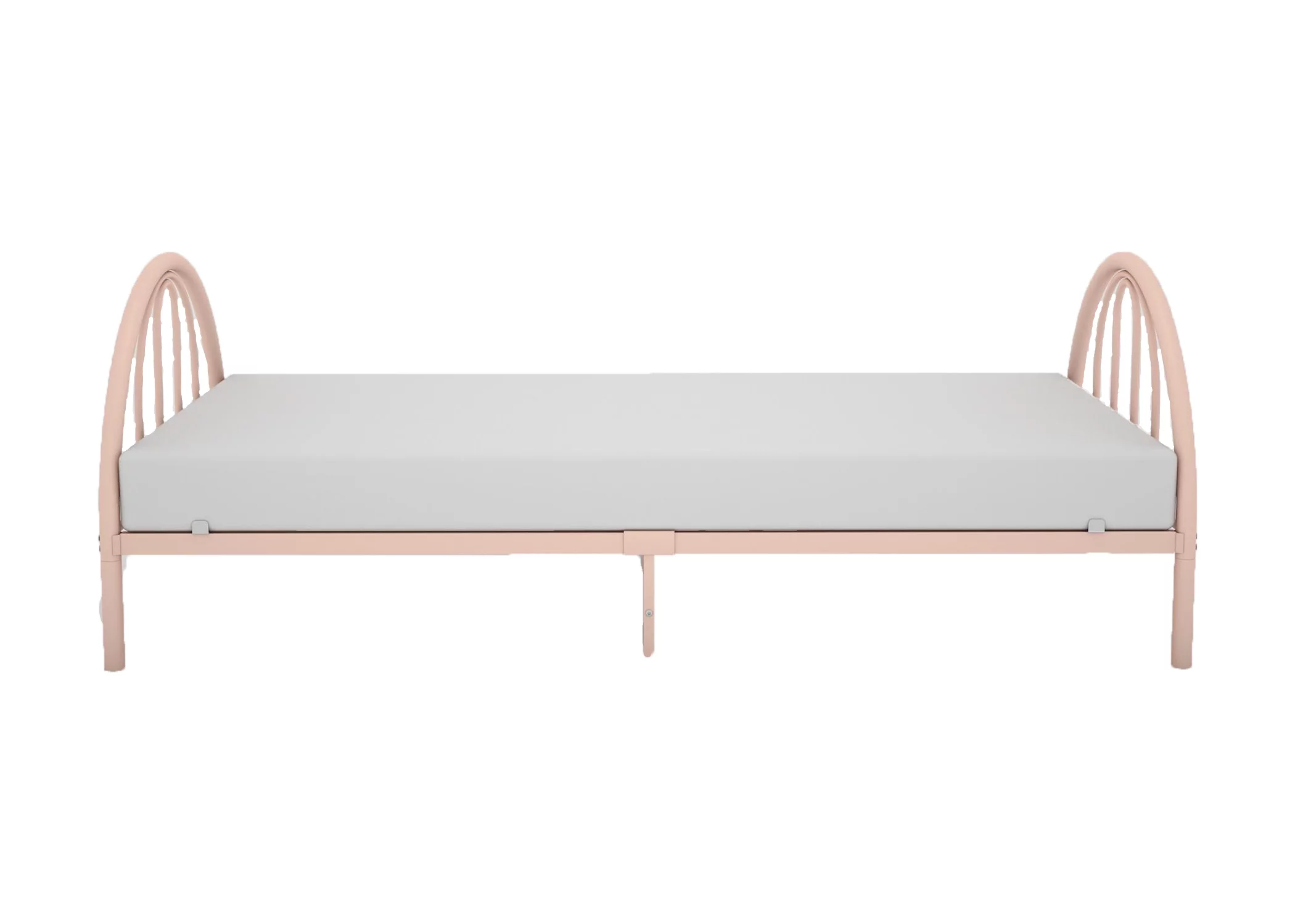 BK Furniture Brooklyn Classic Metal Bed, Twin, Pink