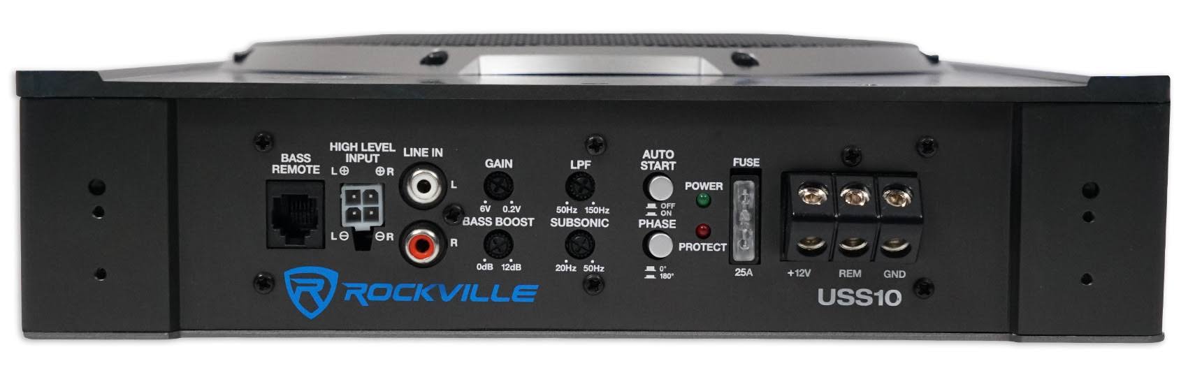 Rockville USS10 10x22 800W Under-seat Powered Car Subwoofer SUB