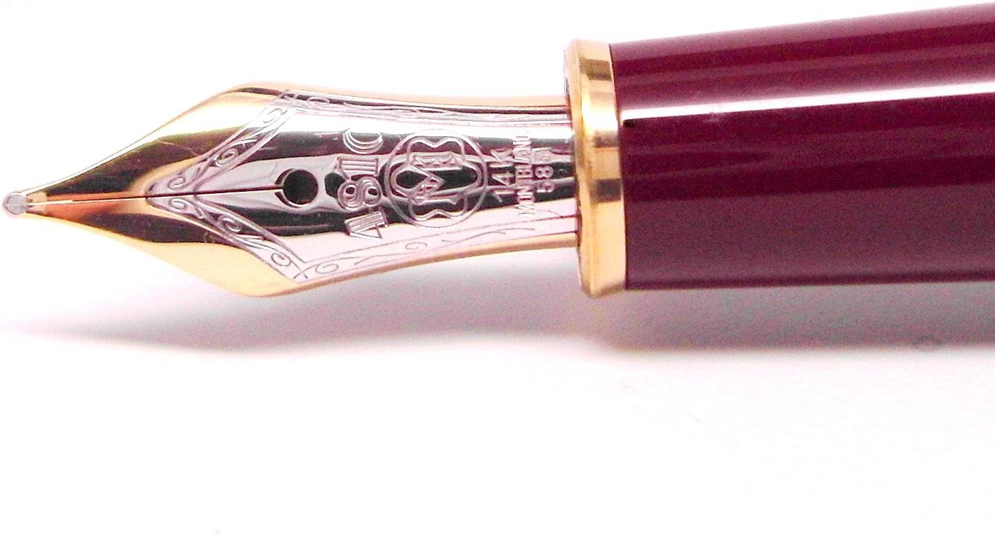 Montblanc Meisterstuck Bordeaux Resin Classique Medium Point Fountain Pen - MB144R