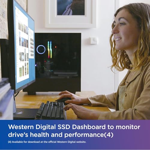 Western Digital 4TB WD Blue SN5000 NVMe Internal Solid State Drive SSD - PCIe Gen 4.0, M.2 2280, Up to 5,500 MB/s - WDS400T4B0E