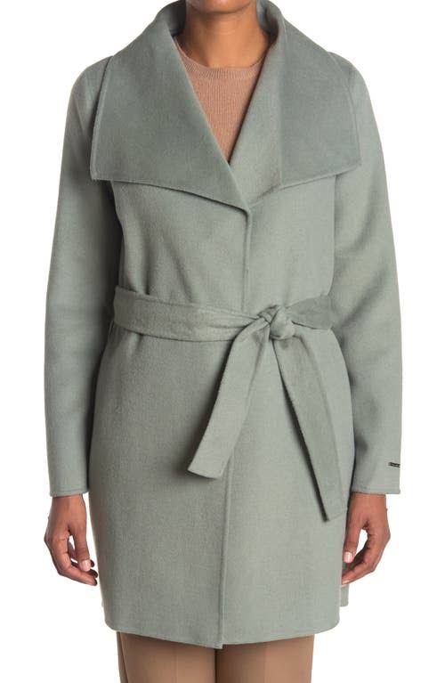 Tahari Ella Double Face Wool Coat, Sage / L