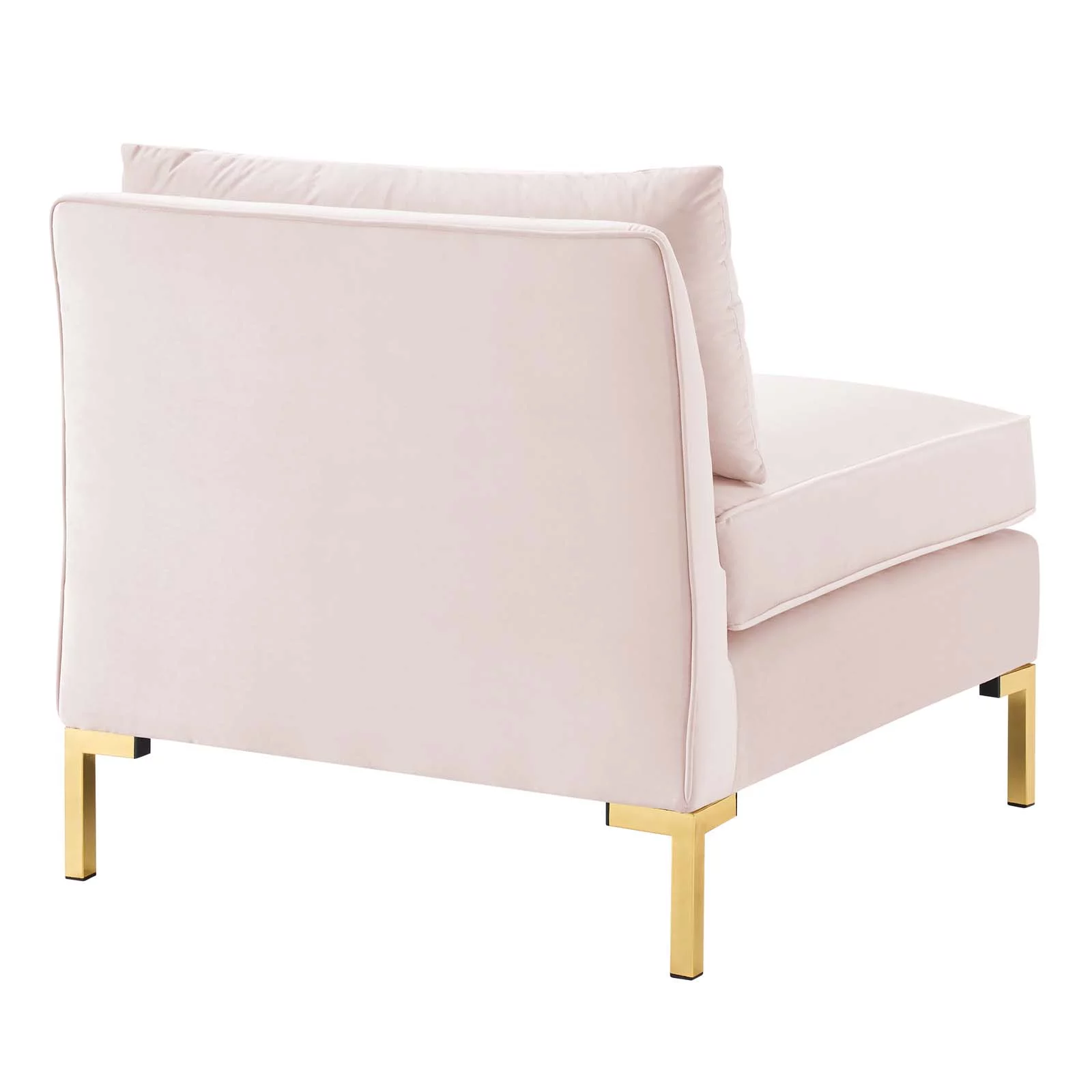 Modway Ardent 6-Piece Performance Velvet Sectional Sofa in Pink