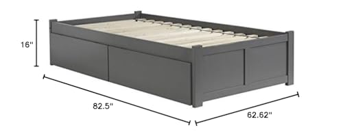 AFI Concord Platform Bed with Footboard & Storage Drawers