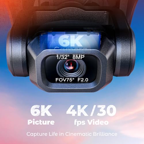 V11Air Drone with 6K Camera for Adults, 3-Axis Gimbal Drones with 4K/30fps Video, 10000ft FPV Transmission Professional Drone