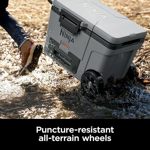 Ninja FrostVault 45qt Wheeled Cooler with Dry Zone, Integrated Fridge-Temp Dry Storage Drawer, Premium Heavy-Duty Insulated Cooler