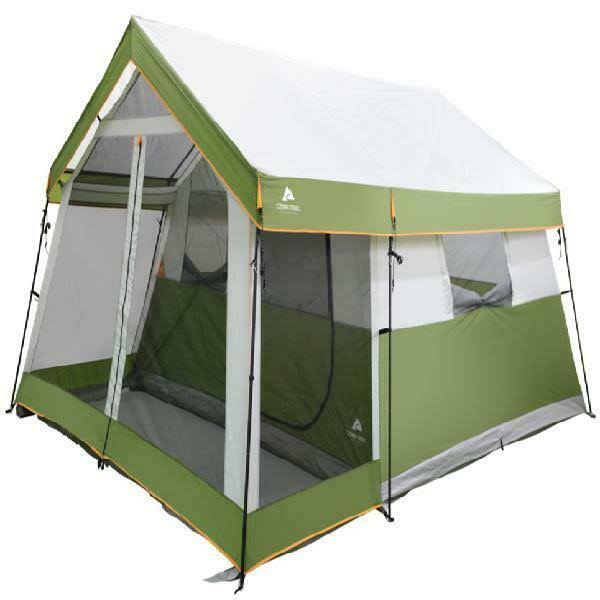 Ozark Trail 8-Person Family Cabin Camping Tent with Screen Porch and Carry Bag