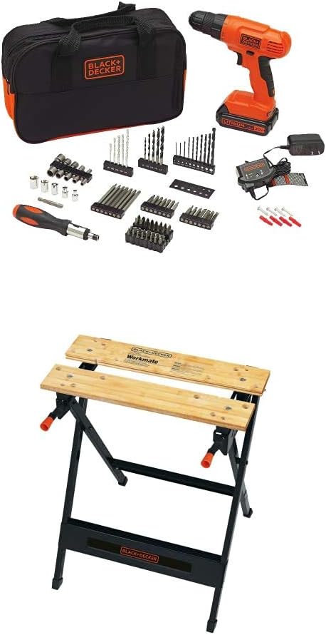 BLACK+DECKER 20V MAX* POWERCONNECT Cordless Drill Kit + 100 pc. Kit (BDC120VA100)