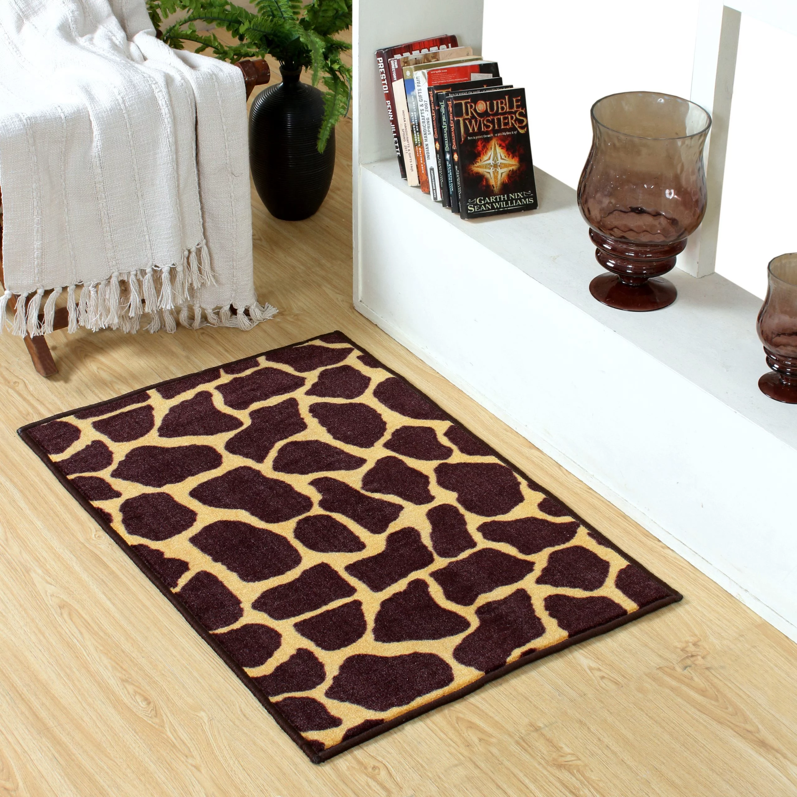 Furnish My Place Giraffe Tall Order Area Rug for Living Room, Dining Room, Kitchen, Bedroom, Made in India - 10' x 14'