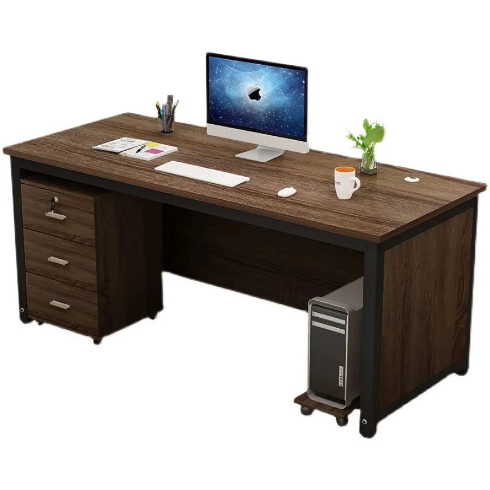 Writing Meeting Office Desk Monitor Drawers School Boss Cheap Standing Office Desk Luxury Scrivania Legno High End Furniture HDH