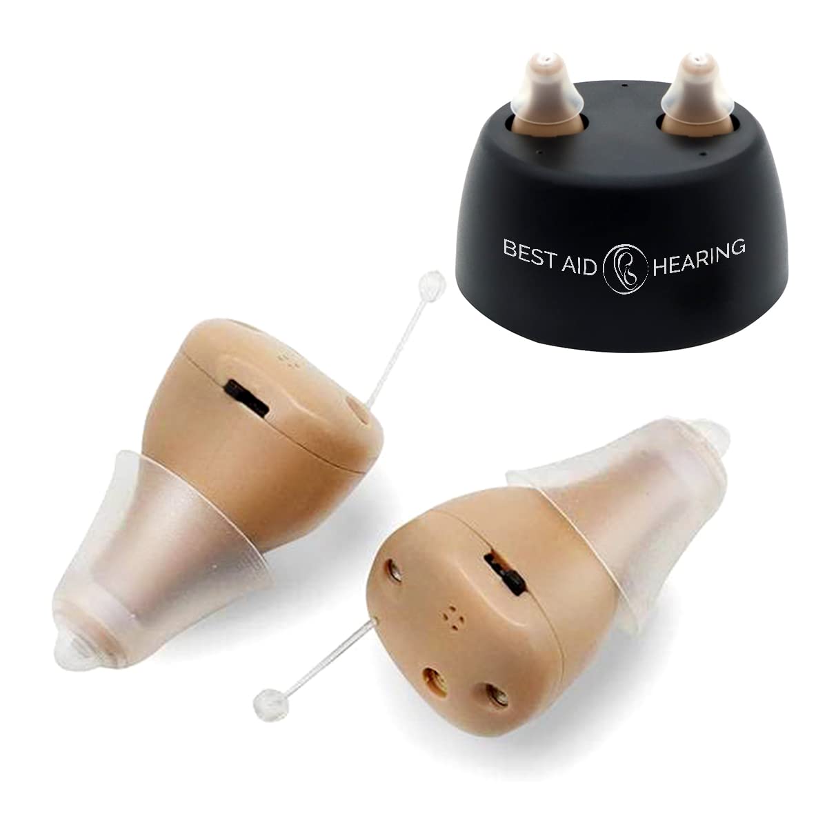 Best Aid Hearing, X5 CIC Rechargeable Hearing Aids for Seniors, Noise Cancelling, Noise Reduction, Digital Sound Amplifiers
