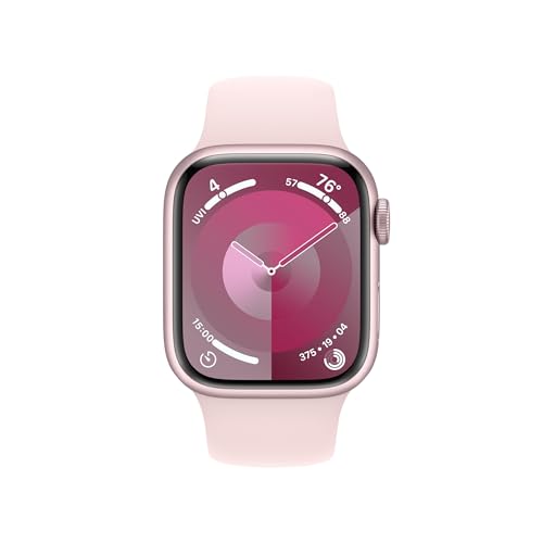 Apple Watch Series 9 [GPS 45mm] Midnight Aluminum Case with Midnight Sport Band, S/M (Renewed) - Radiant Selections