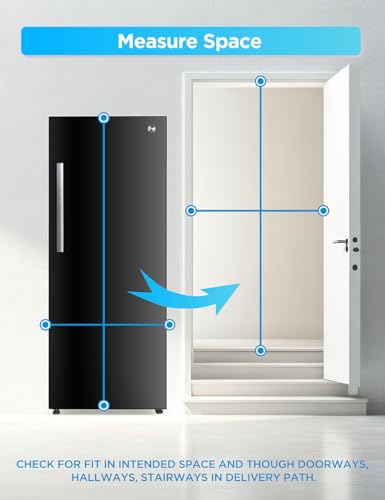 Commercial Cool 11.1 Cu. Ft. Convertible Freezer Refrigerator, Upright Fridge with Glass Shelves, Reversible Door, ENERGY STAR rated, Auto Defrost