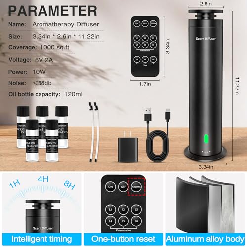 Waterless Scent Diffuser Starter Kit - Suitable for Home and Hotel Series Air Diffuser, 1000 Square Inches of Coverage