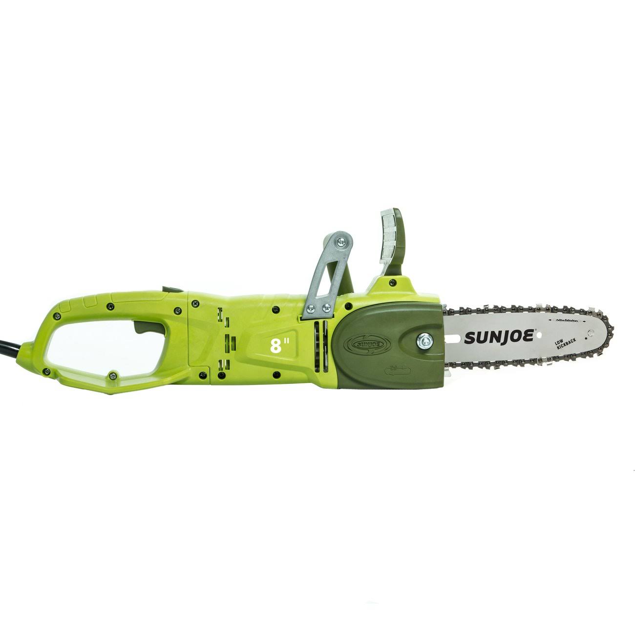 Sun Joe 8-Inch 8.0 Amp 2-in-1 Convertible Pole Chain Saw, Green, Swj806e