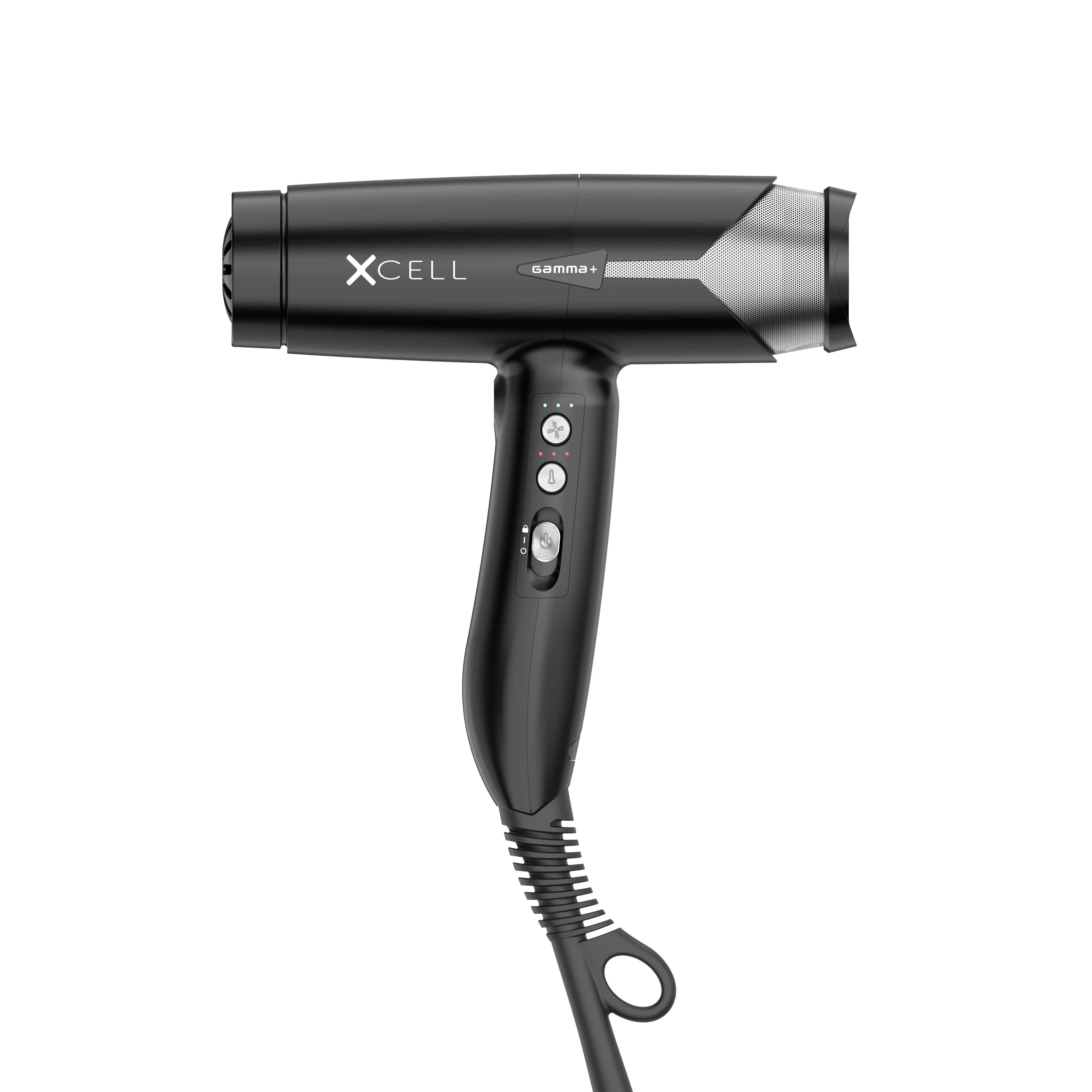 GAMMA+ Xcell Professional Hair Dryer Digital Motor Ultra-Lightweight Ionic Technology Matte Black