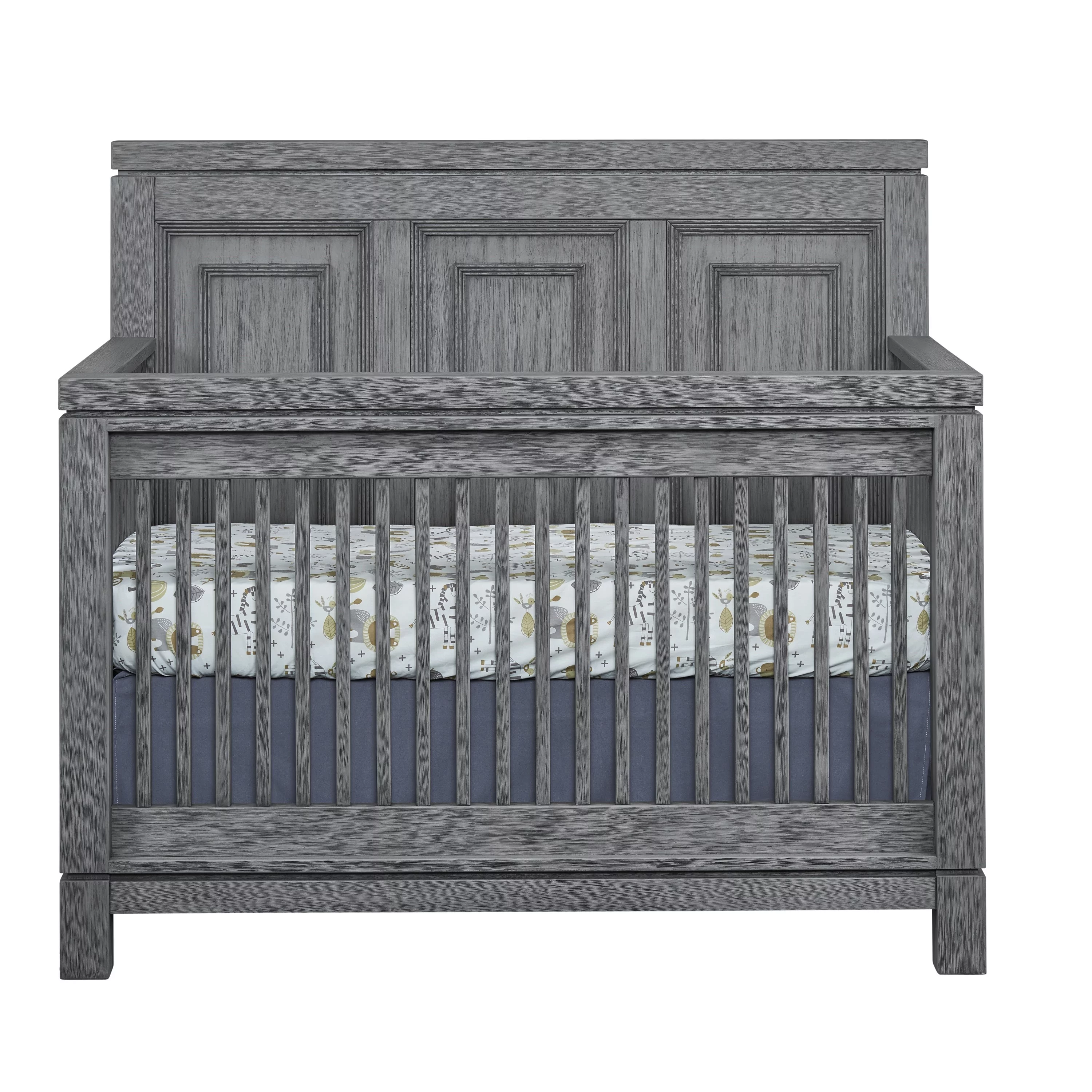 Soho Baby Manchester 4-in-1 Convertible Crib, Rustic Gray, GreenGuard Gold Certified