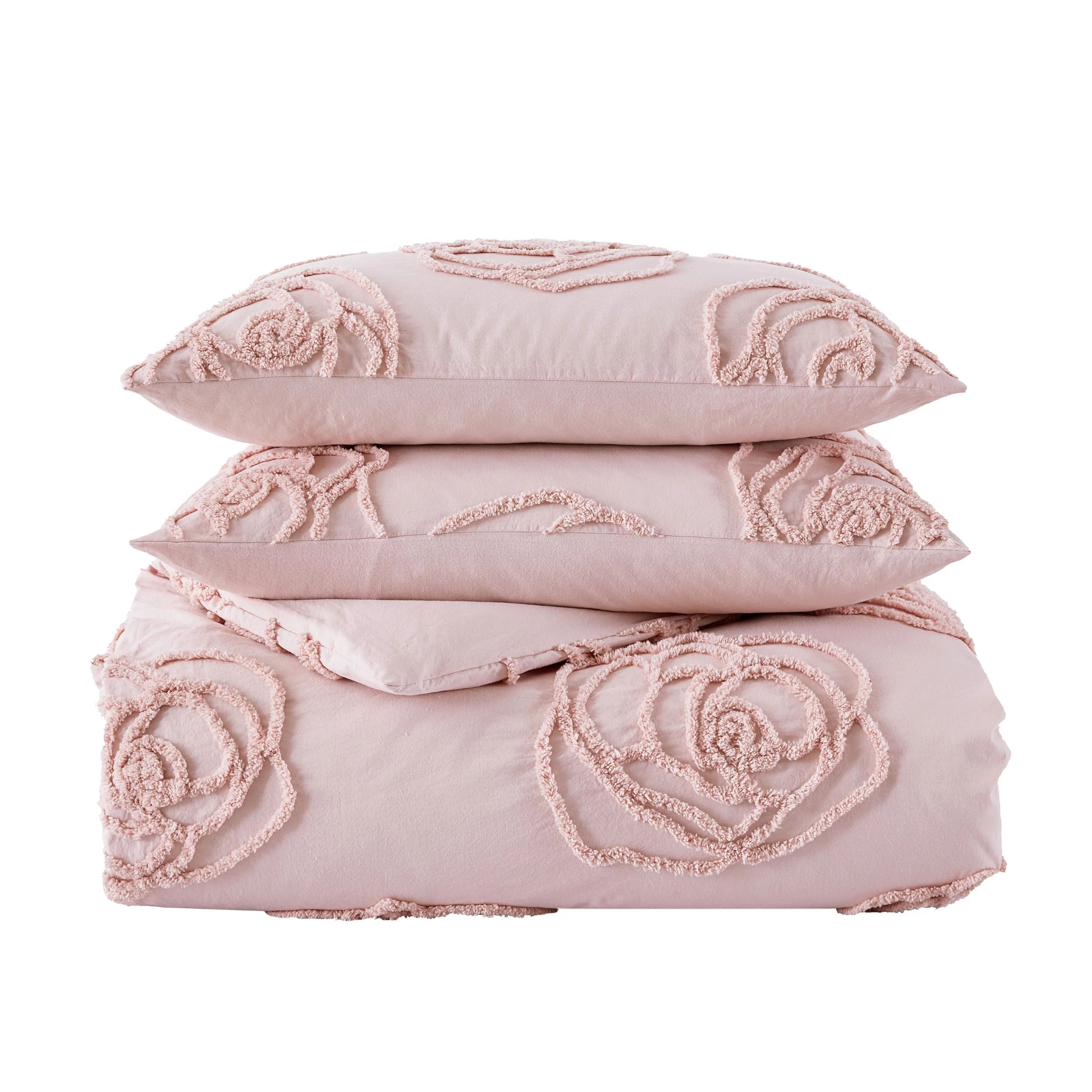 Betsey Johnson Rambling Rose Pink Full/Queen Duvet Cover Bonus Set