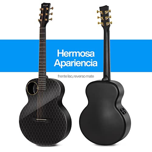 Enya X4 PRO Carbon Fiber Acoustic Electric Guitar, 41-Inch Full Size Cutaway Design, AcousticPlus Pickup System with Built-in Effects & Tuner