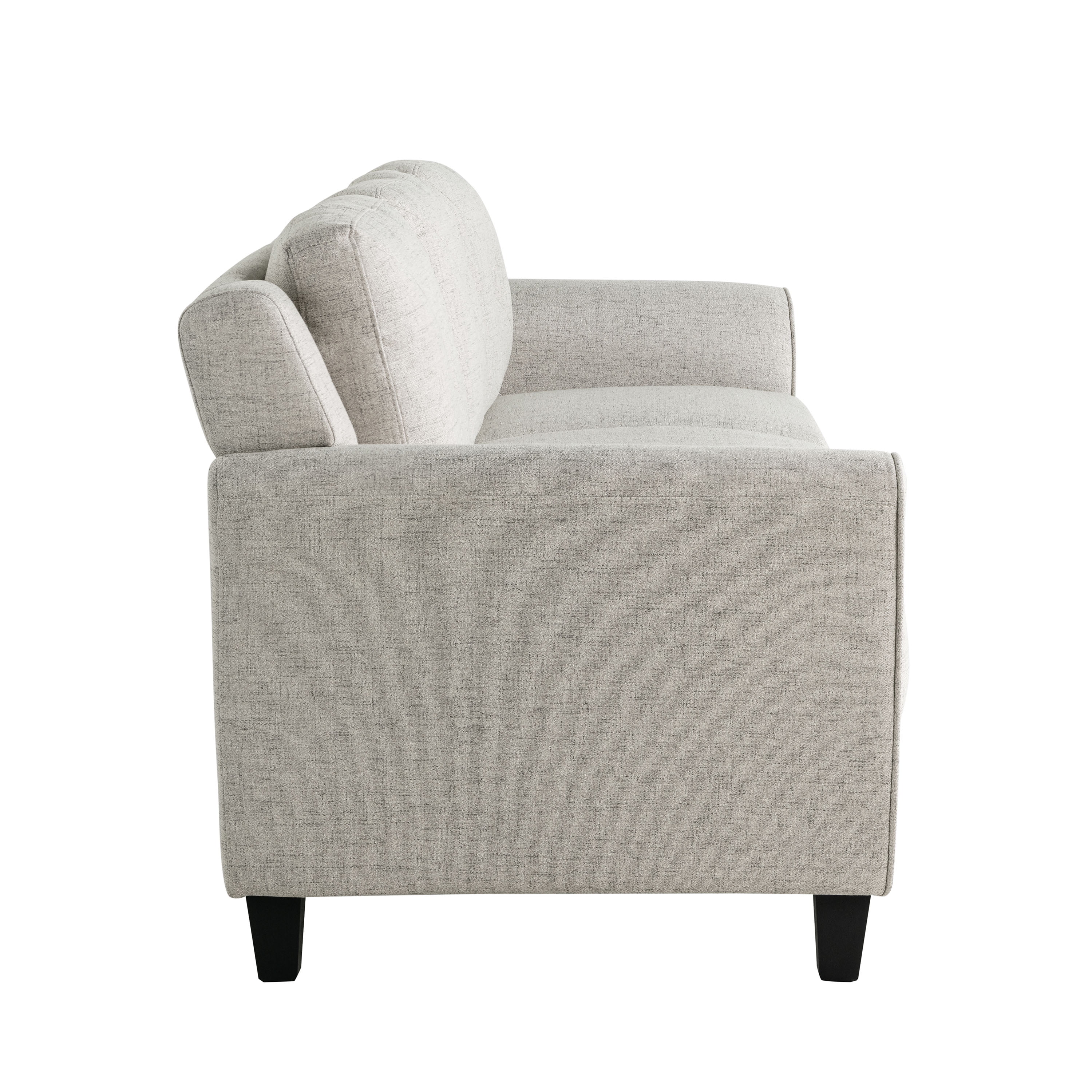 Lifestyle Solutions Taryn Loveseat with Curved Arms, Beige Fabric