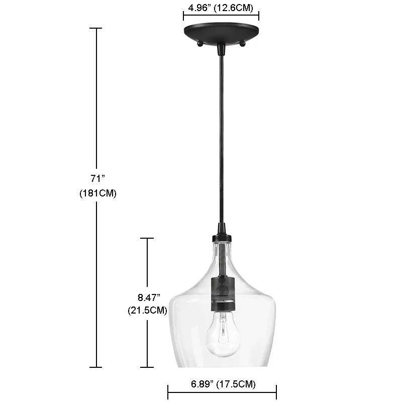 3-Pack Bronze Pendant Lighting Ceiling Mount Kitchen Light Fixtures with Glass Shade for Dining Room, Dining Table, Bars