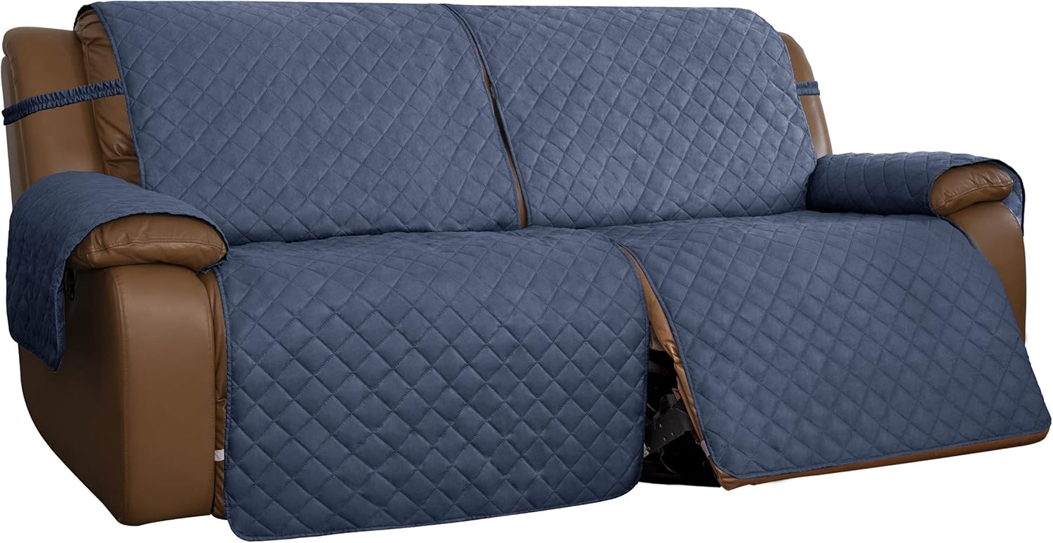 Easy-Going Recliner Sofa Cover, Reversible Couch Cover for Double Recliner, Split Sofa Cover for Each Seat