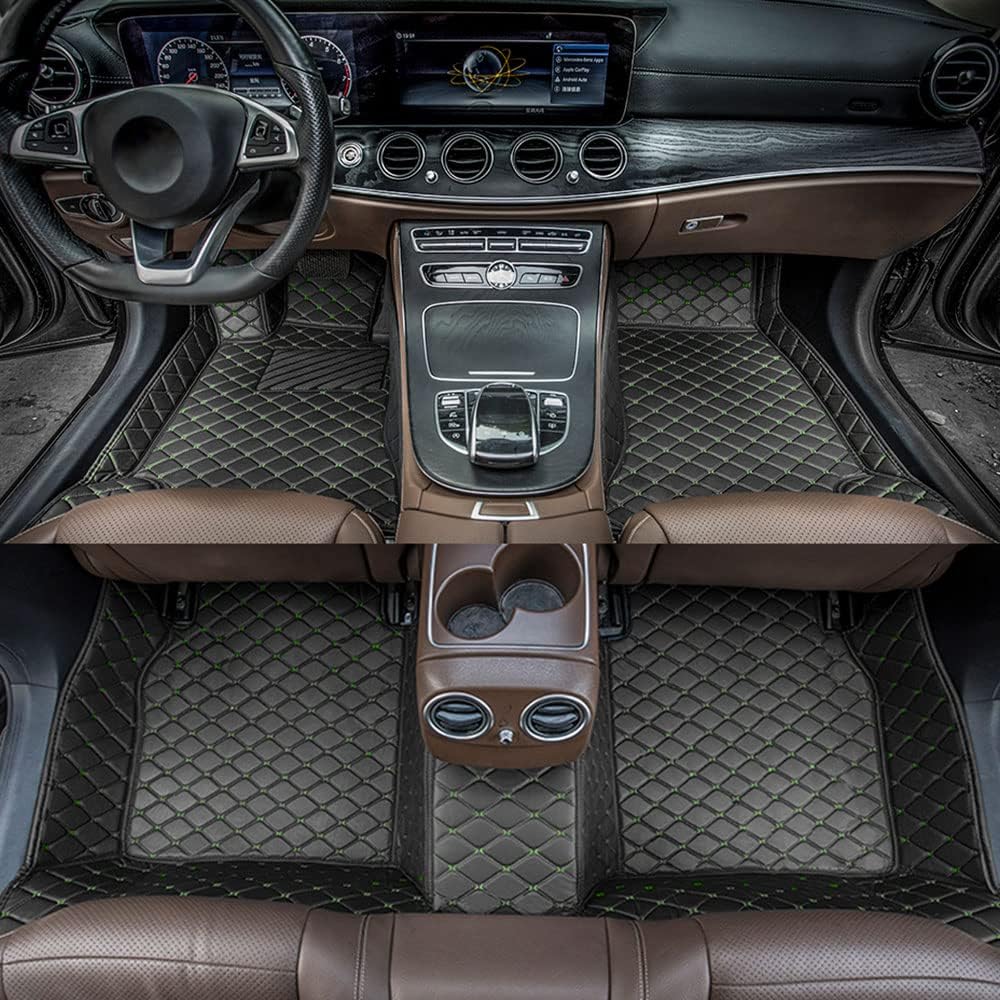 Car Floor Mats Fit for Mazda CX-9 2007-2022 Custom Making All Weather Non-Slip Leather Floor Liners ( Select: for CX-9 5Seats 2016-2019/Black )