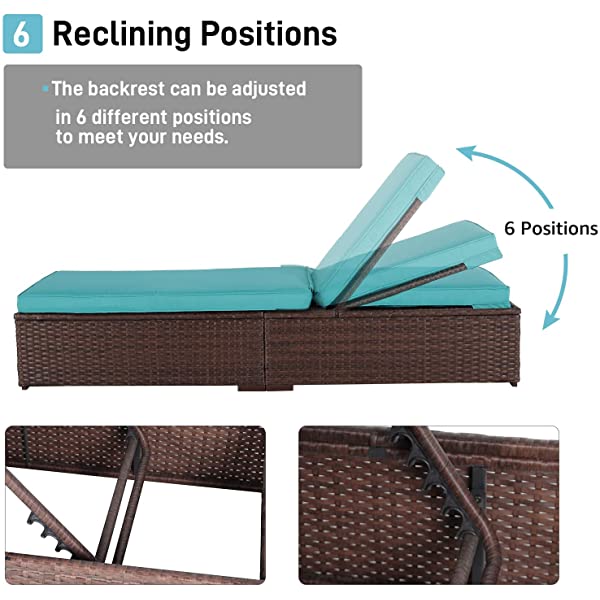 Patiorama Patio Chaise Lounge Chair, Sun Lounger