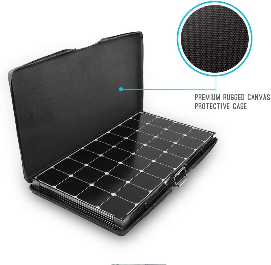 Renogy 200 Watt Off Grid Portable Foldable Solar Panel Suitcase Built-in Kickstand with Waterproof 20A Charger Controller, 200W-Waterproof