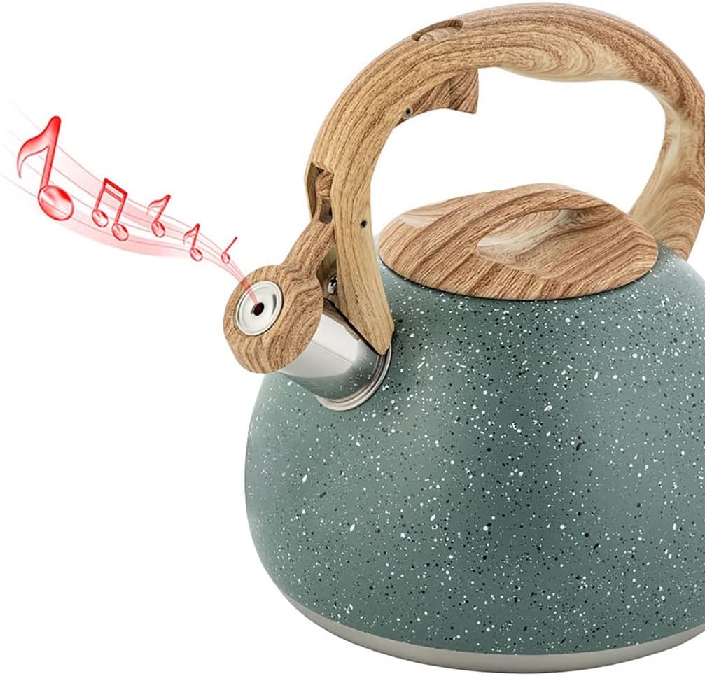 Stainless Steel Whistling Tea Kettle Stovetops Food Grade Teapot With Heat-proof Handle For Gas Induction