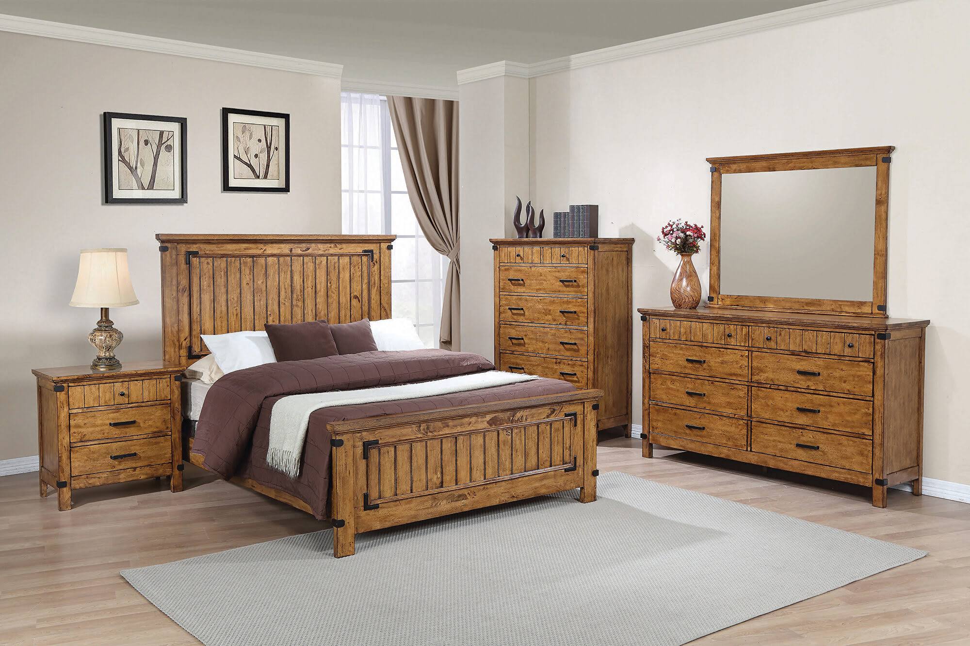 Coaster Brenner Rustic Honey Full Panel Bed-205261F