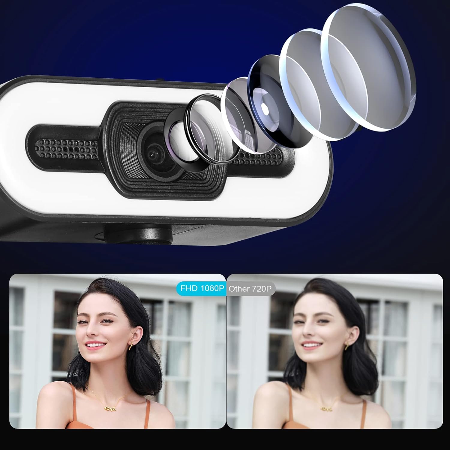 AI Humanoid Auto Tracking Webcam 1080P