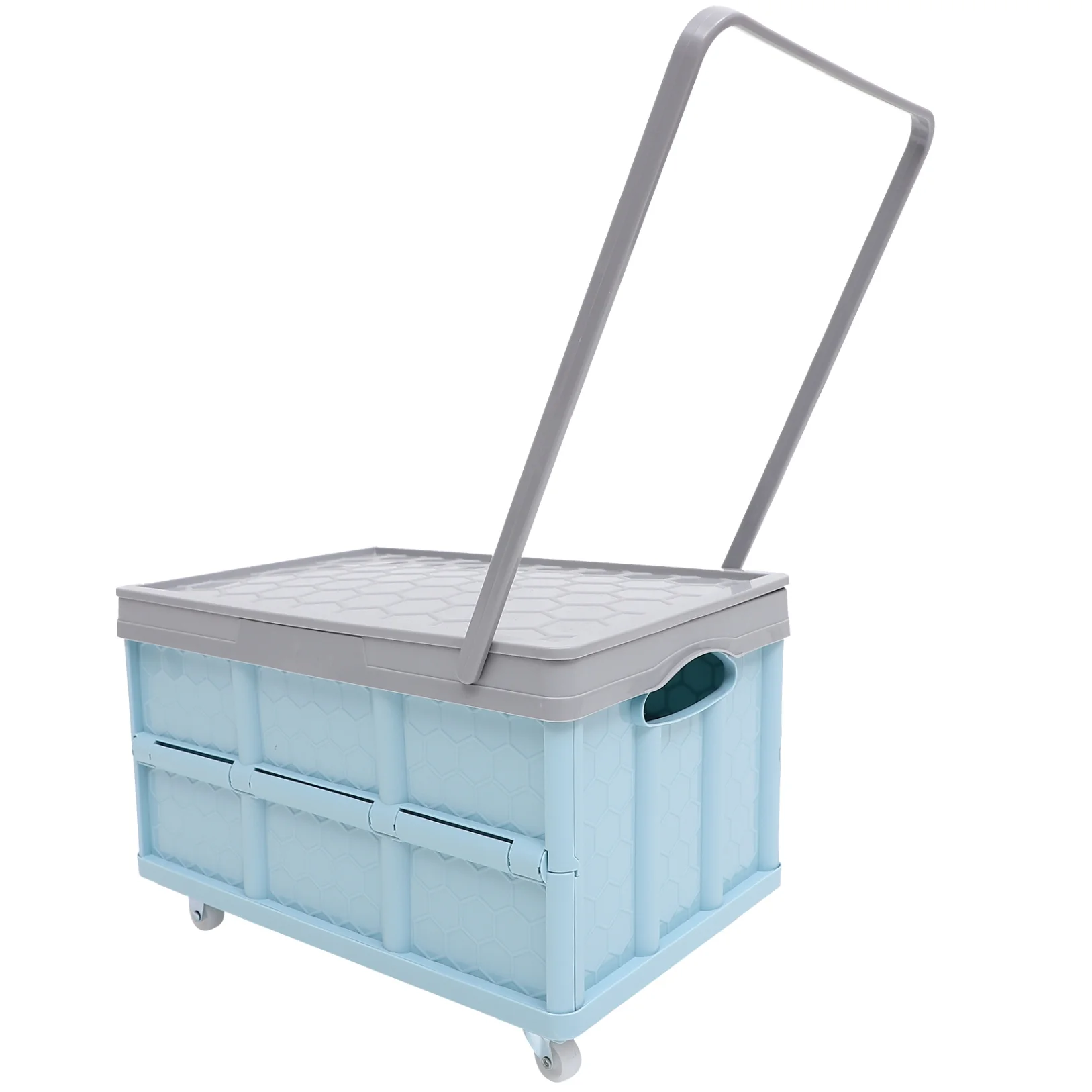 2 Count 60 Gallon Storage Container Garbage Can Trunk Shopping Blue