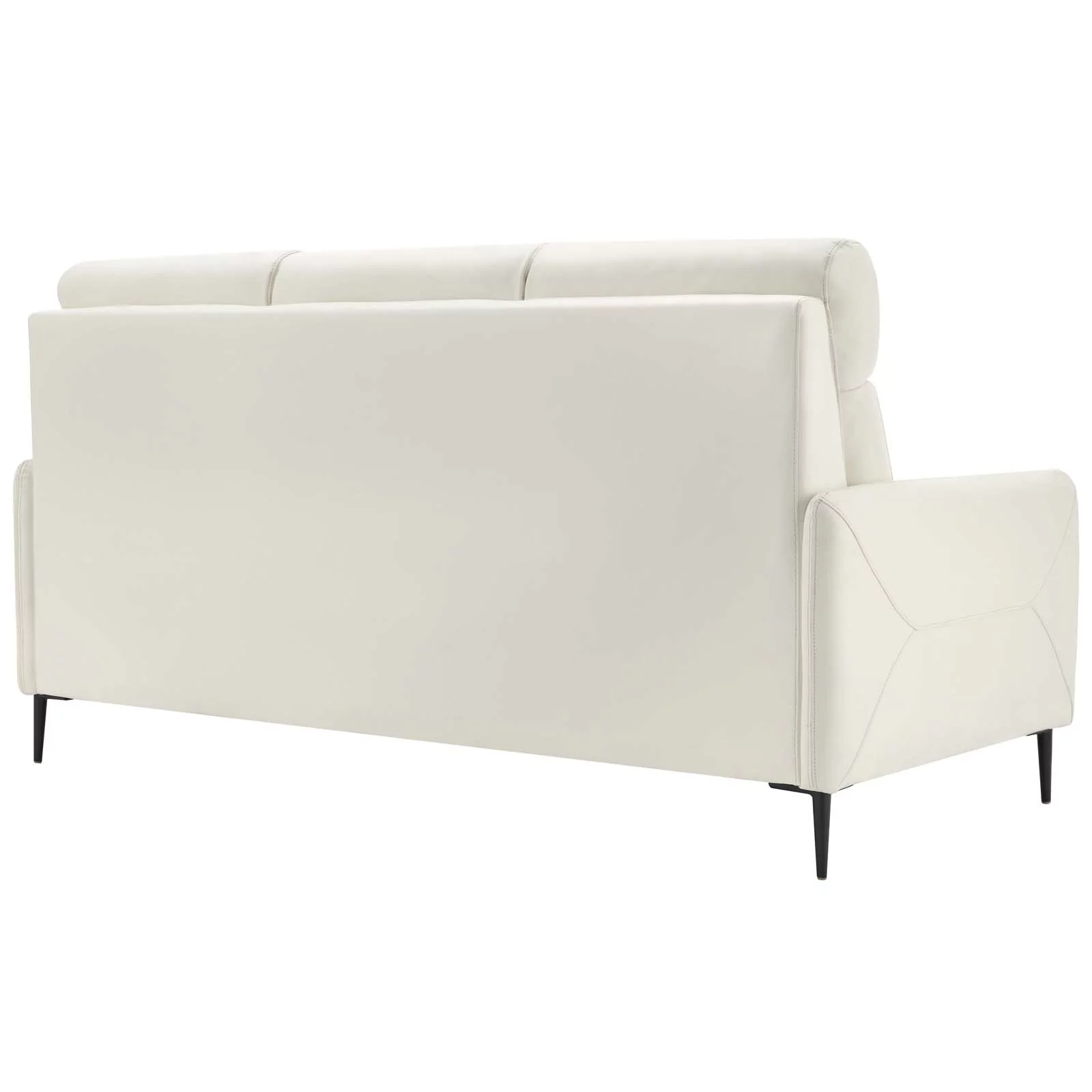 Modway Huxley Leather Sofa in White