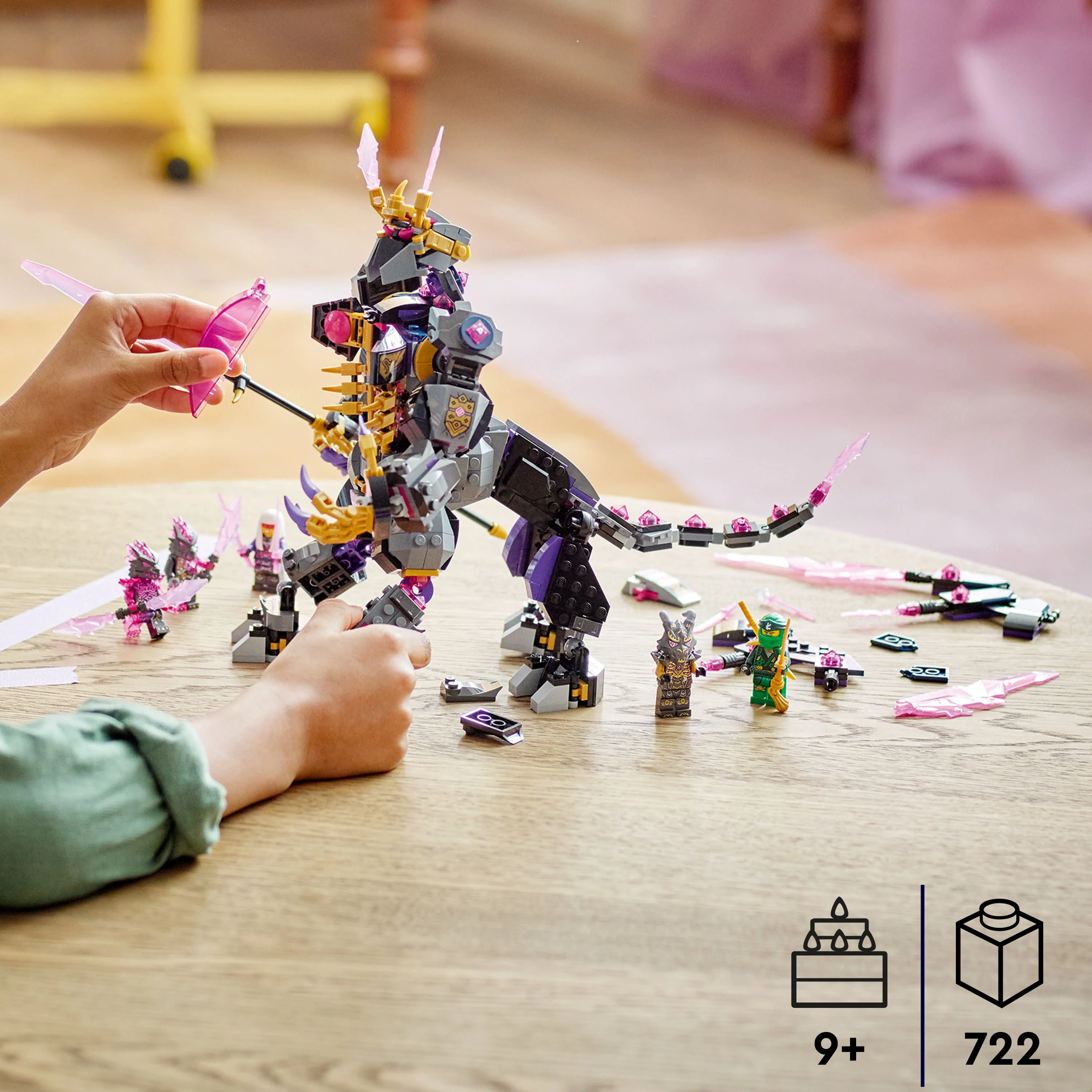 LEGO NINJAGO The Crystal King Building Toy Set, Battle Toy for Kids with Posable Centaur Action Figure and Lloyd Minifigure, 71772