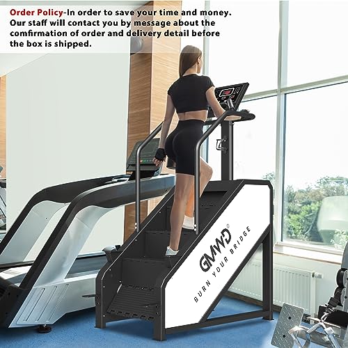 Stepper Machine, GMWD Stair Stepper with LED Screen, Commercial Grade Stair Climber Exercise Machine for Home with 15 Resistance Levels, 441LBS