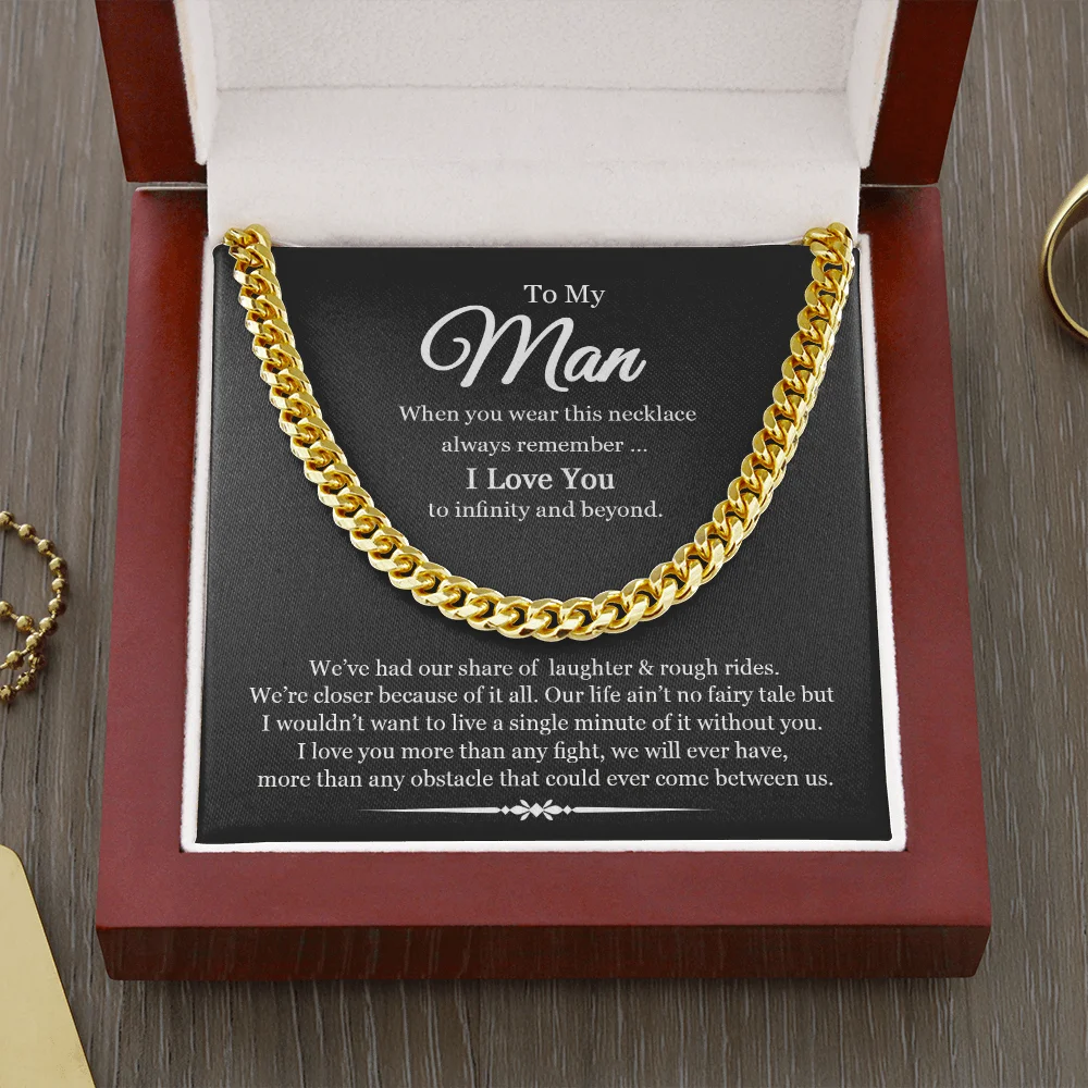 Custom Giant Yellow Gold Male Link Chain Necklace for Husband, Gift for Adult