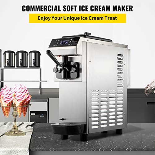 VEVOR Soft Serve Ice Cream Machine for home,3.4 Gal/H Commercial Machine,Single Flavor Ice Cream Maker